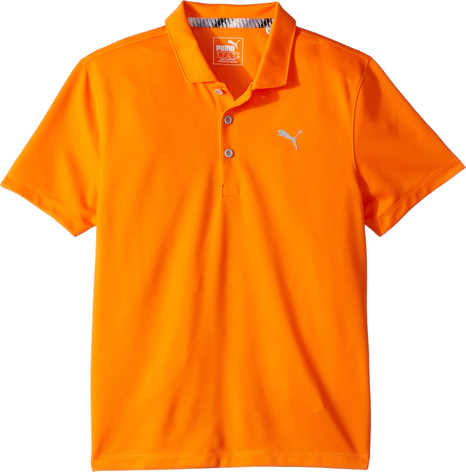 Puma Golf Boys 2019 Polo, naranja vibrante, grande