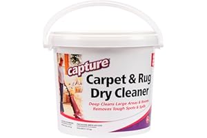Capture Carpet & Rug Dry Cleaner w/Resealable lid - Home, Car, Dogs & Cats Pet Carpet Cleaner Solution - Strength Odor Eliminator, Stains Spot Remover, Non Liquid & No Harsh Chemical (4 Pound)