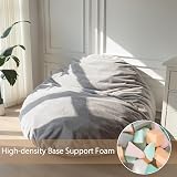 MAXYOYO Bean Bag Bed - Convertible Sofa, Plush, Gray, 180x180 cm view 5