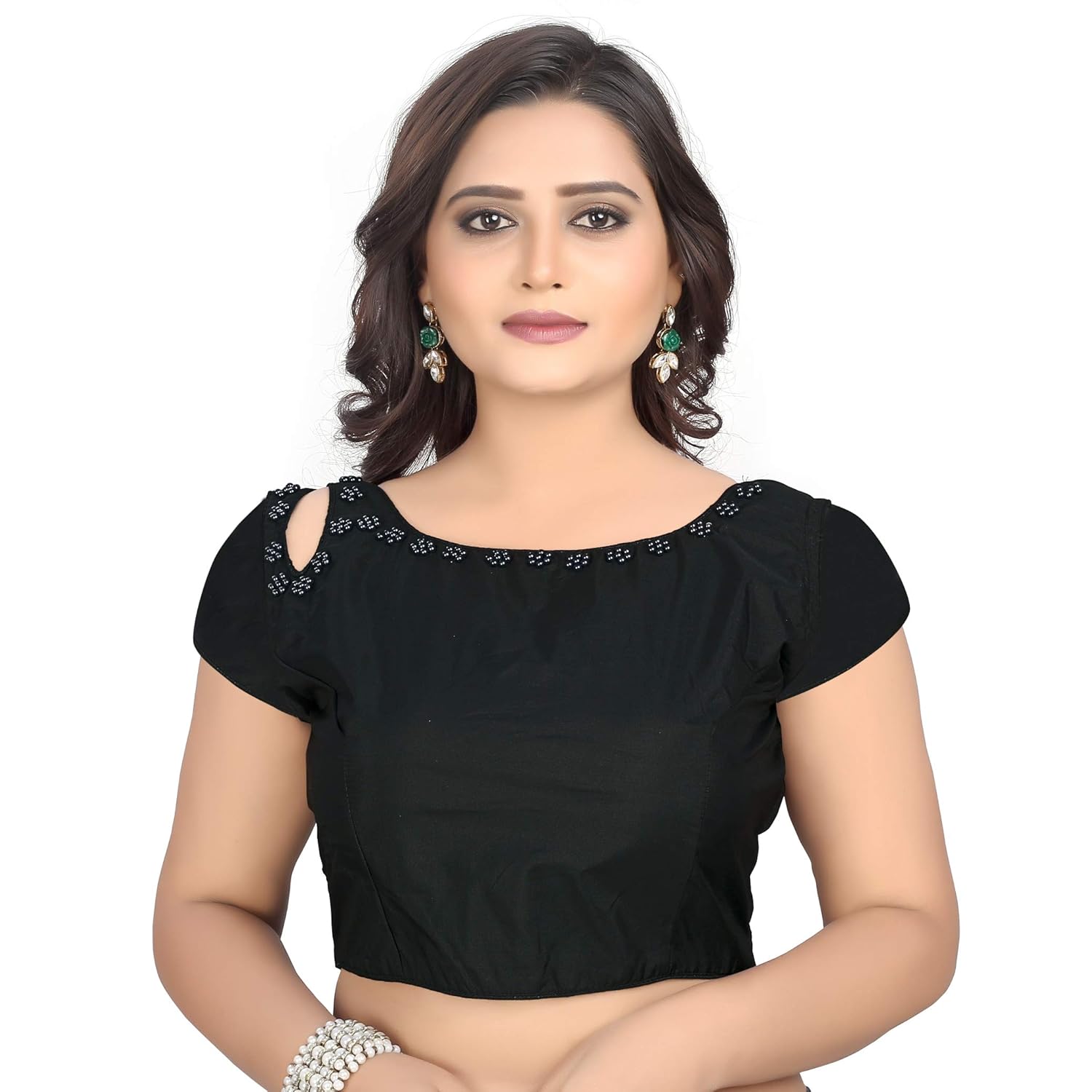 honey bae new black color blouse(sfb006,pack of 1)