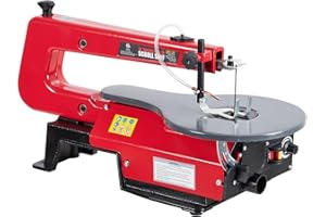 PIONEERWORKS Variable Speed Scroll Saw 16-Inch With Extra-Large Adjustable Tilting Work Table for Woodworking