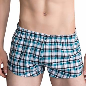 Rrongwn Boxershorts Herren - Vintage Karo Baumwoll-Slips Mit Elastischem Bund & Hipster-Schnitt