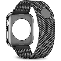 jwacct Compatible for Apple Watch Band with Screen Protector 38mm 40mm 42mm 44mm, Soft TPU Frame Case Cover Bumper Compatible for iwatch Series 1/2/3/4/5