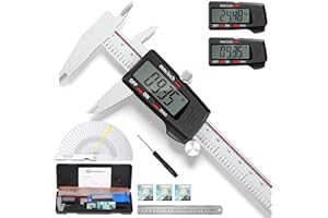 Housolution Digital Caliper 6 Inch, Caliper Measuring Tool with Large LCD Screen, Inch/MM, 4 Measuring Ways, Auto-Off LCD Sta