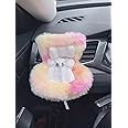 SwiftServ Doll Car Seat for 17cm Dolls with Air Vent Clip and Desktop Stand, Cute and Functional Car Ornament for Blind Box Doll Fans, Collectors (Tropical Sunset Blend​)