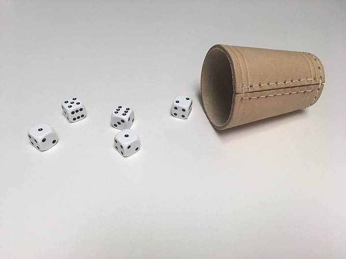 Buy Yacht Dice Game Leather Dice Cup With Five Dice Online At Low Prices In India Amazon In