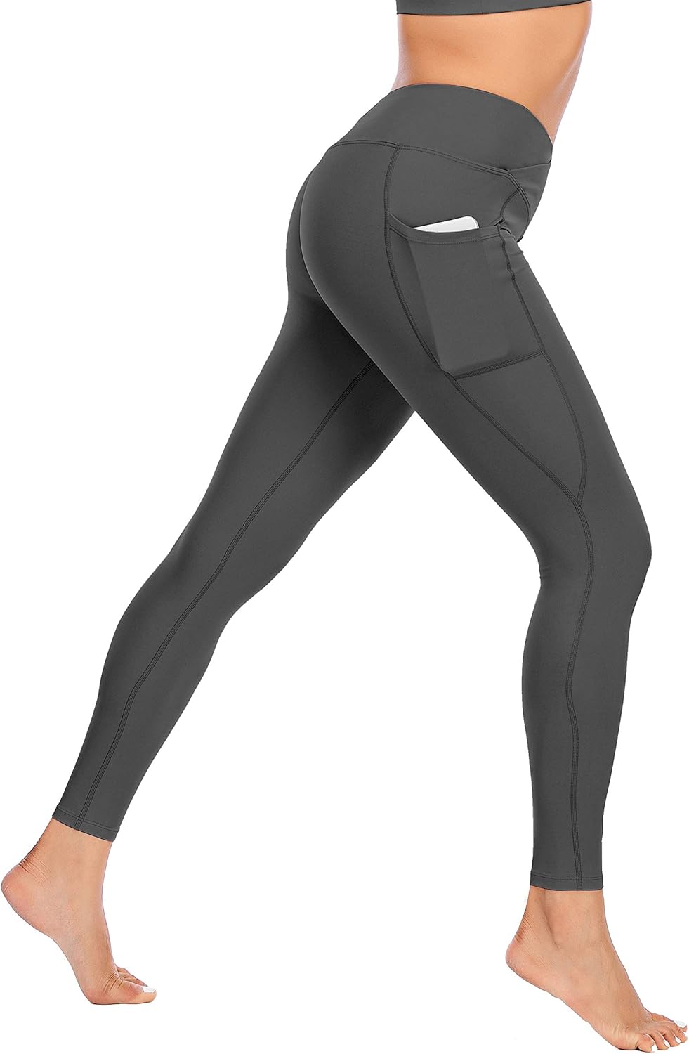 Miss Adola Workout Leggings for Women with Pocket-High Waisted Yoga Pants-Tummy Control Non-See Through Yoga Leggings: Clothing