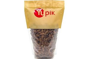 Yupik Roasted Unsalted Jumbo Almonds, 1 kg, Kosher, Gluten-Free, Large Almonds, Crunchy Nuts, Lightly Roasted, No Added Salt,