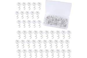 NEBURORA 100 Pieces Upholstery Twist Pin Clear Rose Heads Bedskirt Pins for Slipcovers Bedskirts Car Slip Furniture Covers in Place