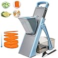 Upgrade Safe Mandoline Slicer Plus, Adjustable Potato Slicer, Vegetable Chopper Food Slicer, Fries Cutter, Veggie Salad Chopper Kitchen Chopping Artifact Christmas Gifts