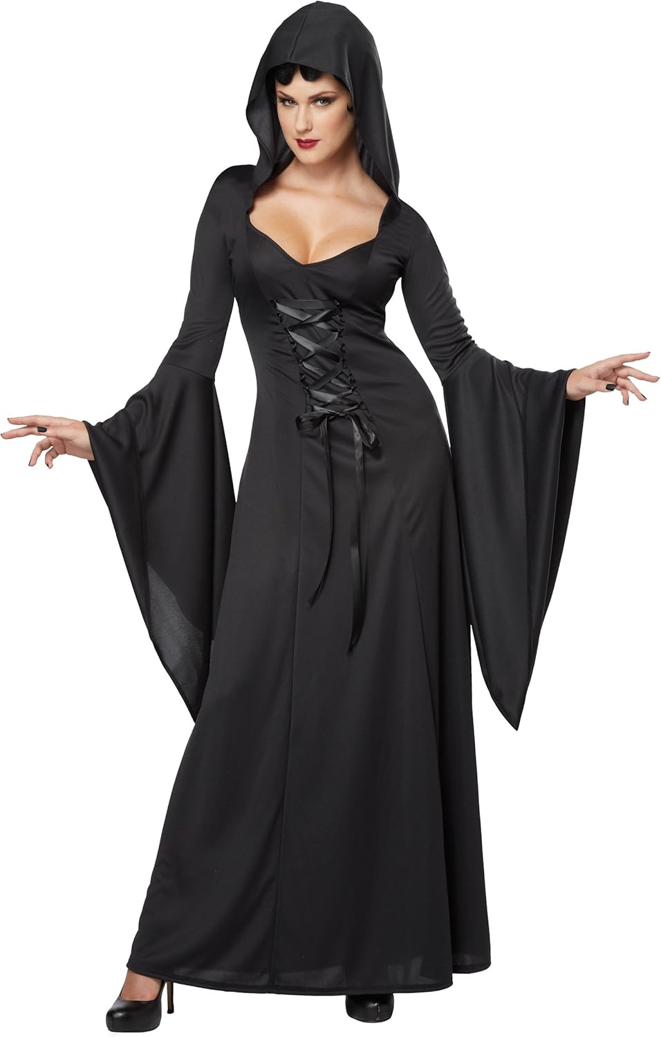 California Costumes Women's Deluxe Hooded Robe Sexy Long Dress: Clothing