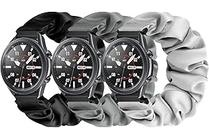 Puhuite Compatible with 16mm 18mm 20mm 22mm Watch Bands,Soft Cute Printed Elastic Cloth Wristband Quick Release Band Scrunchie Wristbands Replacement for Women