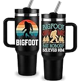 Sighdorm Bigfoot Gifts, Sasquatch Gifts, Big Foot Sasquatch Gifts, Sasquatch Gifts for Women Men, Gifts for Bigfoot Lovers, 40oz Stainless Steel Tumbler, Black