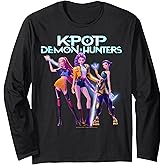 Kpop Demon Hunters Huntrix Heroic Poses Group Shot Long Sleeve T-Shirt