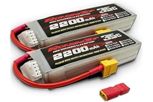 ROARINGTOP 3S 2200mAh 11.1V 35C (Continous Discharge) LiPo Battery Soft Case Battery with XT60 Plug for RC Plane RC Airplane 
