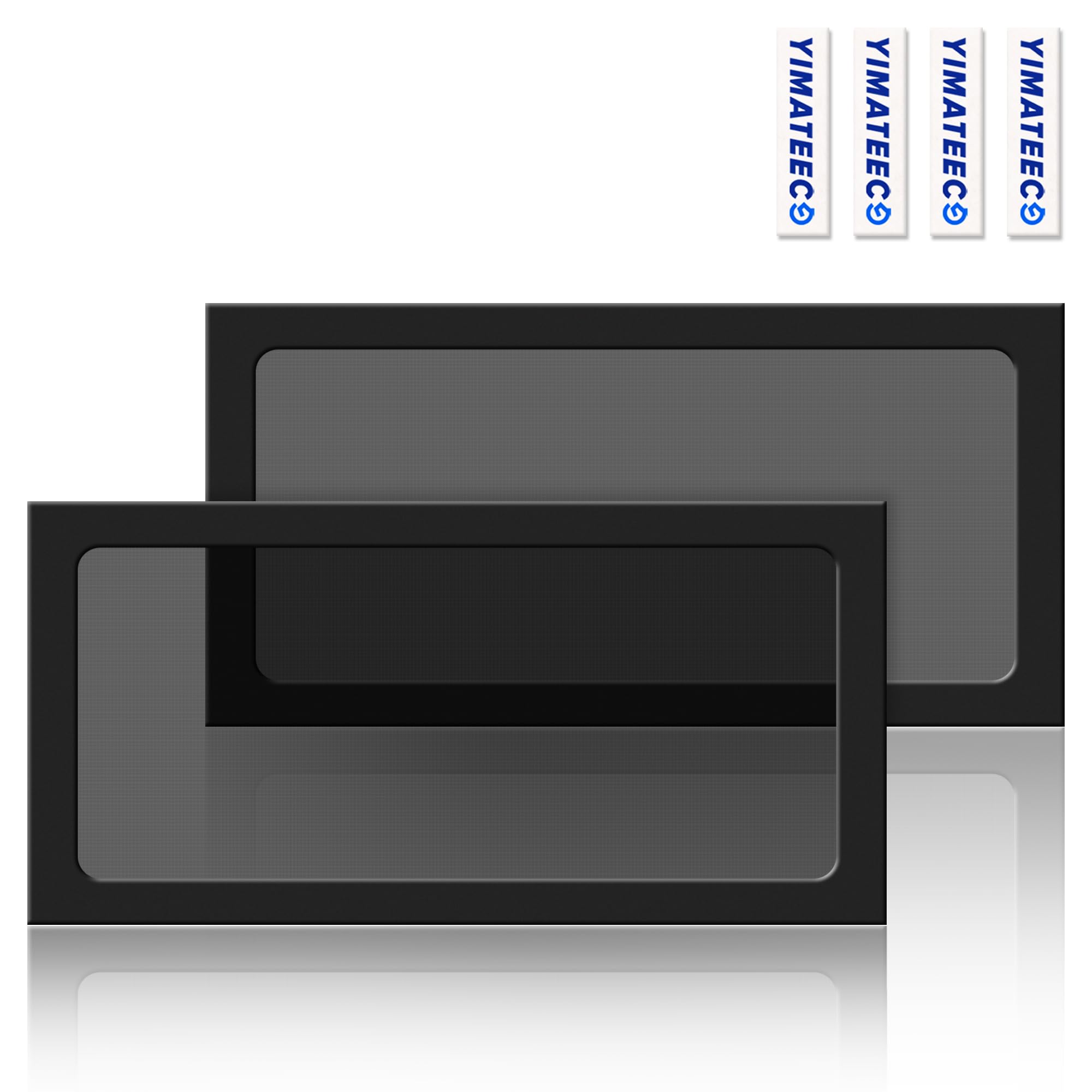 YIMATEECO Dust Filter PC 280mm for Computer Cooler/PSU/Routers Nylon 80 Mesh, Magnetic PC Fan Dust Mesh Cooler Filter Dustproof Computer Fan Grills (Nylon, 140 * 280mm, 2pcs, Black)