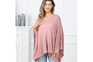 ZDOLMY Knit Nursing Cover for Baby Breastfeeding, Cozy Swaddle, Breathable and Soft, Wide Neck with Stretch for Easy View (Pink)