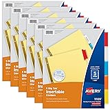 Avery Binder Dividers - 5-Tab Insertable Multicolor