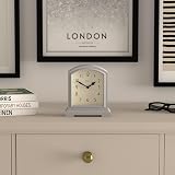 Jones Clocks Tavern Mantel Clock Small Modern Arch Grey Quartz view 3