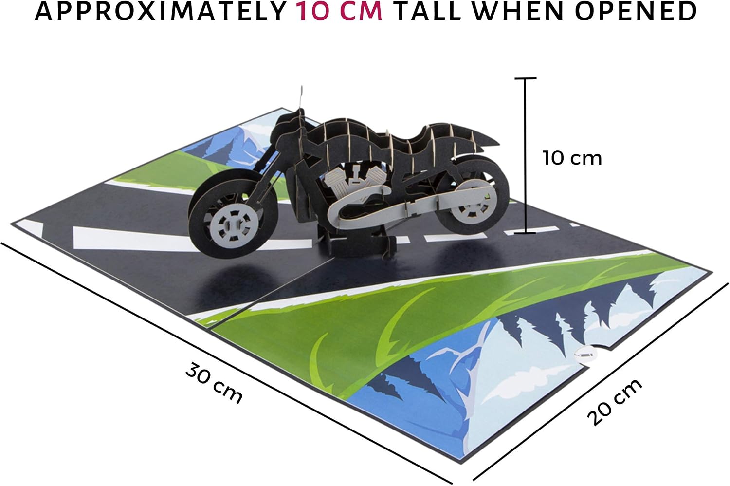 Cardology - Motorbike Pop-Up Card, Motorbike - Harley, 15cm x 20cm - Image 4