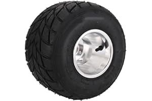 Asixxsix 11x7.10-5 Go Kart Tires and Rims, Aluminum Alloy Rims and Rubber Tires, Tubeless Tires Rear Wheels with Rim for ATV 