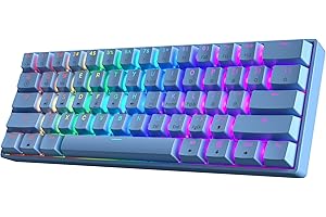 HK GAMING GK61 60% v3 | Hotswap Mechanical Gaming Keyboard | 61 Keys Multi Color RGB LED Backlit for PC/Mac Gamer | US Layout