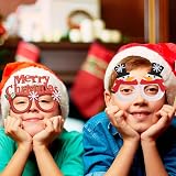 AWAVM 12 Styles Christmas Party Glasses Glitter Costume Eyewear Kids Adults view 6