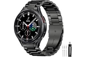 GOLDTOLUCK Compatible with Samsung Galaxy Watch 7 6 5 4 FE Band Pro Classic 43mm 47mm 45mm 40mm 44mm 42mm 46mm No Gap Classy Elegant Casual Men Women Metal Business Stainless Steel
