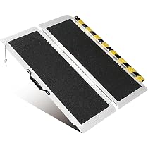 10FT Wheelchair Ramp 120''Lx31.3''W FACHNUO TOOL Non-Skid Aluminum