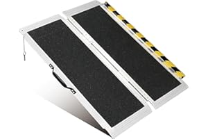 THDUGG 3FT Portable Wheelchair Ramp, Non-Slip Aluminum Folding Handicap Ramp, 800 LBS Capacity Door Threshold Ramps for Home Steps, Scooter Ramp for Car, Doorways, Curbs, Stairs, Cart, Wheel Chair Steps