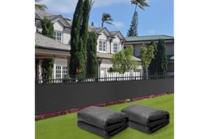 THMINS 2-Pack 4' x 50' Fence Privacy Screen – Total 100 Ft, Heavy-Duty 180 GSM Anti-Peeping Mesh Cover for Garden, Backyard, Wall & Outdoor Fence Decoration,Black