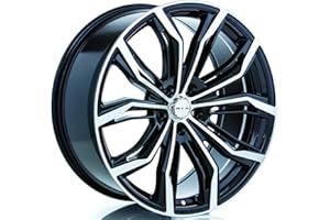 RTX Black Widow Alloy Wheel Rim Size 18x8 Bolt Pattern 5x112 Offset 42 Center Bore 66.6 Black Machined Face Center Caps Inclu