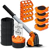 MouZie Heavy Duty Furniture Lifter & Moving Kit – Lift & Glide Couches, Beds, Appliances with Ease – 4 Roller Sliders (660 lb