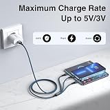 GIANAC 3 Pack 1.2M Multi Charger Cable 3 in 1 USB C Lightning Micro view 2