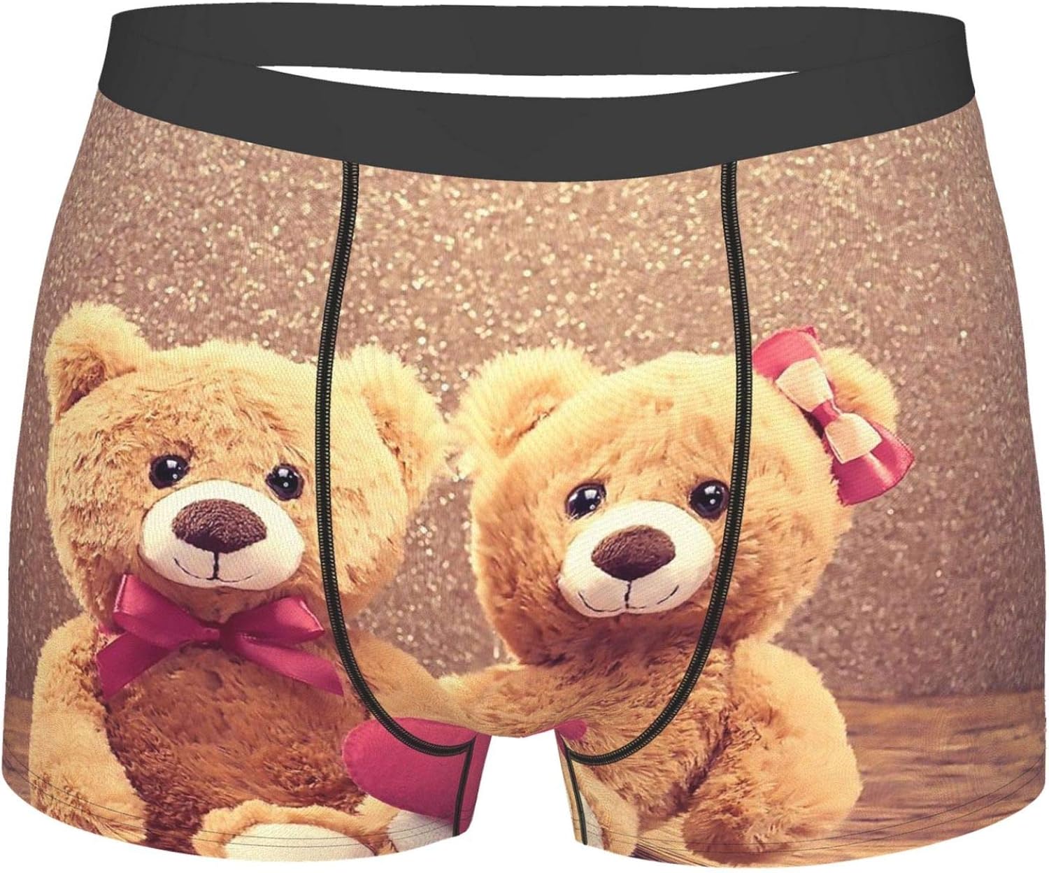 Jreergy Men's Underwear Love Teddy Bear2 Boxer Briefs Comfort Boxer Lounge Shorts for Men