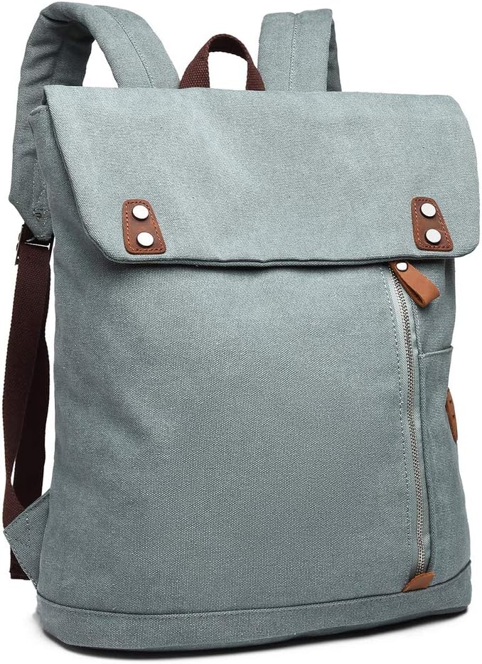 Wxnow Girl's School Backpack College Bookbag Travel Hiking Laptop Backpack Rucksack Lake Green