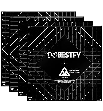 Amazon Com 3d Printing Build Surface 3d Printer Heat Bed Platform Sticker Sheet For Ender 3 Ender 3 Pro 235x235mm 9 25 X9 25 Square Pack Of 4 Office Products