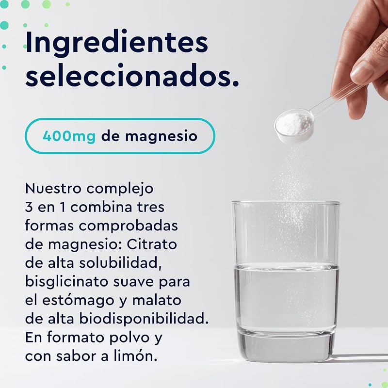 Magnesio Complex en Polvo 600g - Con Bisglicinato, Citrato y Malato — foto 4 de 8