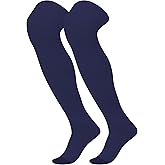 ShinyMatch High Football Socks Multiple Sizes over the Knee Baseball Socks Extra Long for Youth Women and Men