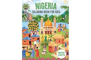 Nigeria coloring book for kids with facts