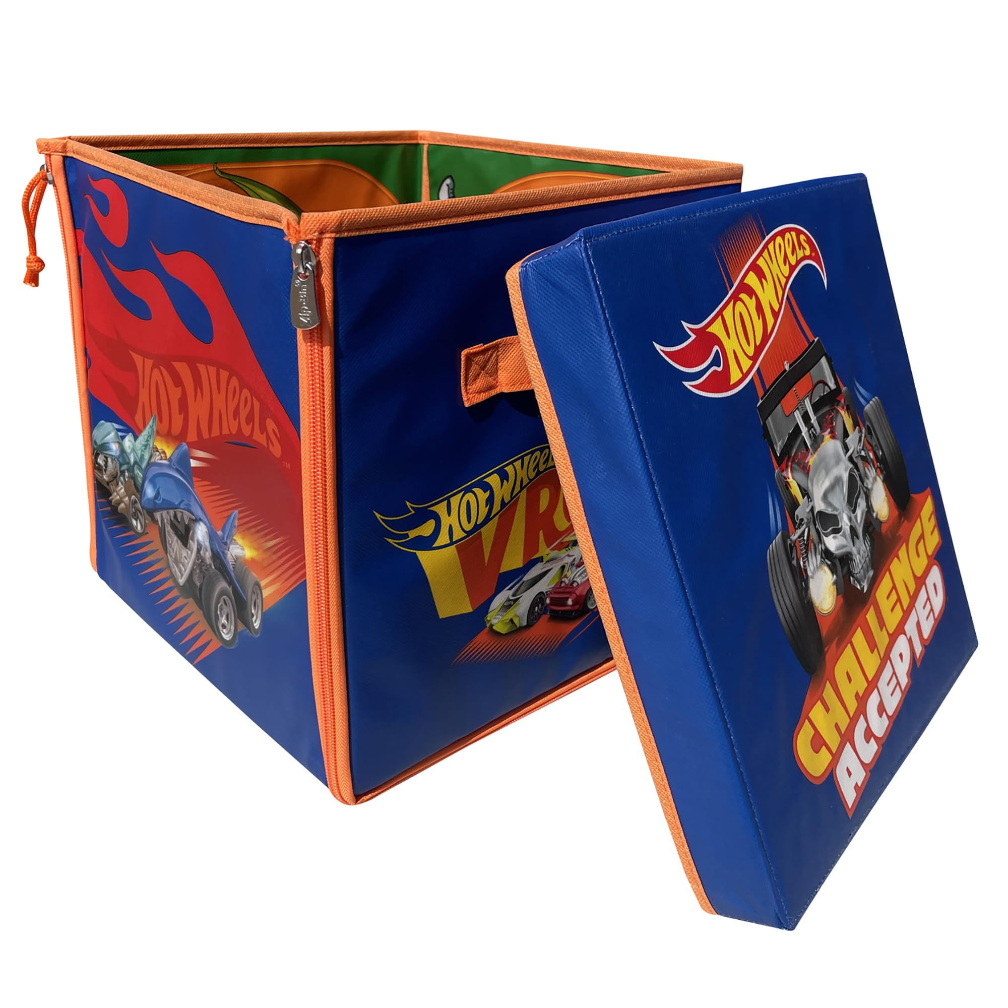 Hot Wheels Tara Toy: ZipBin 300 Car Storage Cube - Unzip to Convert Into A Playmat, Holds Up to 300 Toy Cars, Storage & Play, Toy Box, Kids Age 3+