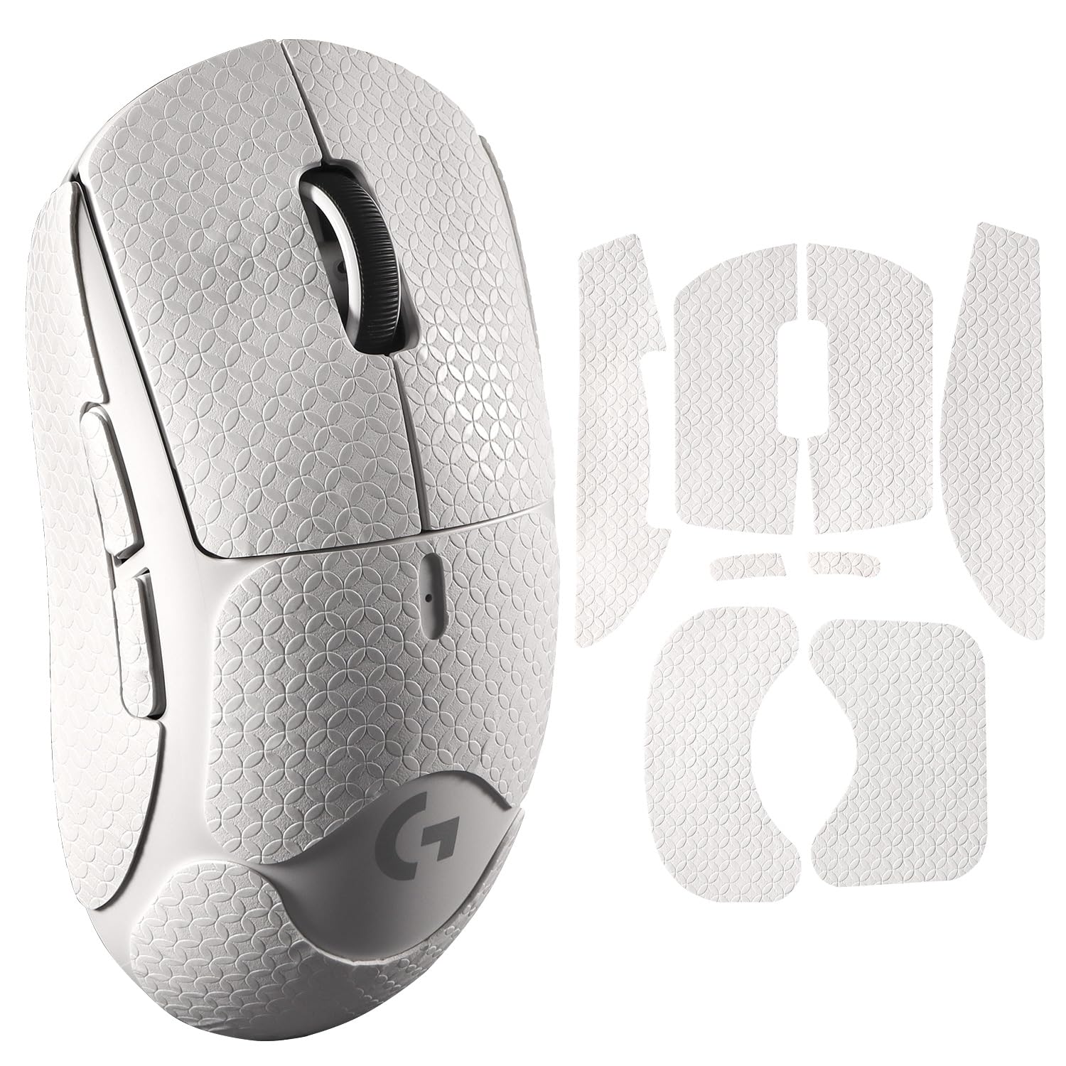 yiodelu Sweat-Resistant Mouse Grip Tape for Logitech G Pro X Superlight Mouse Sticker Anti-Slip Skin for G Pro Superlight Decals(White)