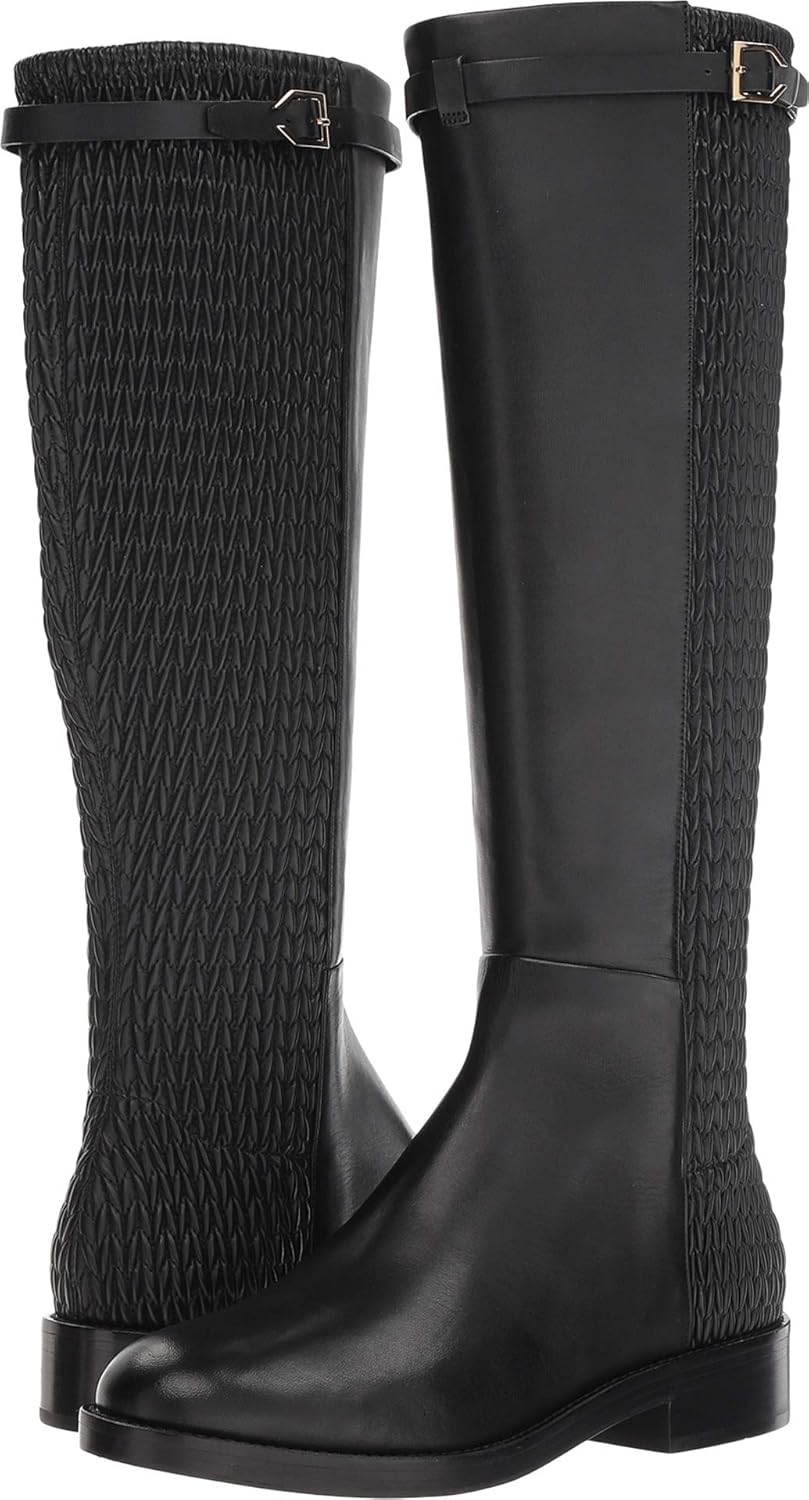 cole haan lexi grand stretch leather and woven ankle boots