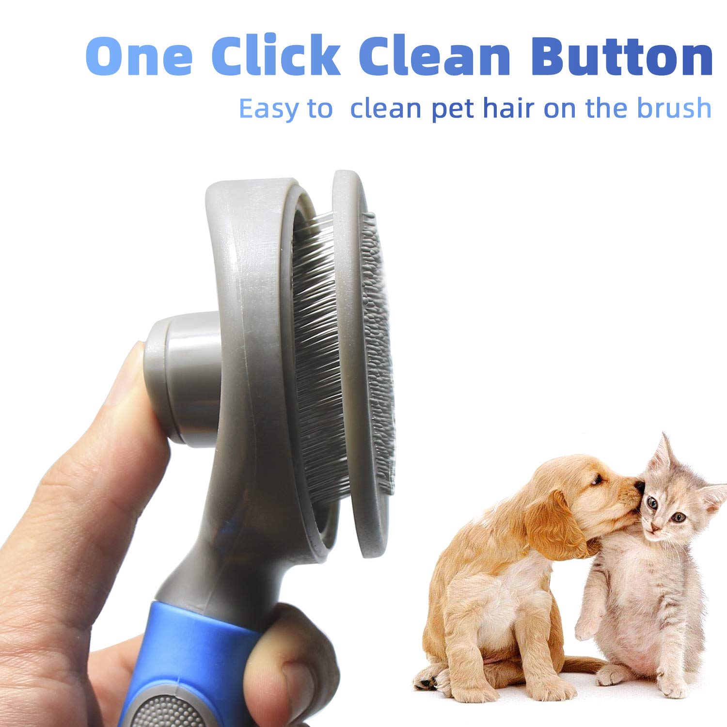 Dog Hair Brush Self Clean Pet Slicker Brush Puppy Shedding Grooming Tool Ergonomic Hair Remover for Dogs Long Hair Cats Easter Gift: Beauty