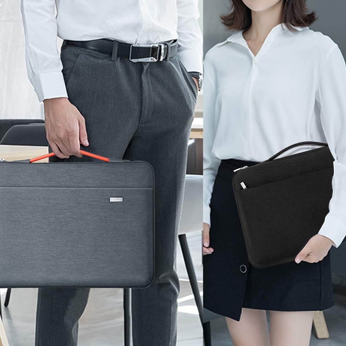 Landici Laptop Case Sleeve 14 15 15.6 Inch with Handle,360°Protective Computer Cover Bag Compatible with 16" MacBook Pro 2020,Surface Book 3/2,Hp Chromebook 14,Acer Samsung Chromebook 15.6,Grey: Electronics