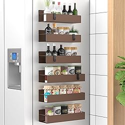HuggieGems 6 Pack Magnetic Spice Storage Rack