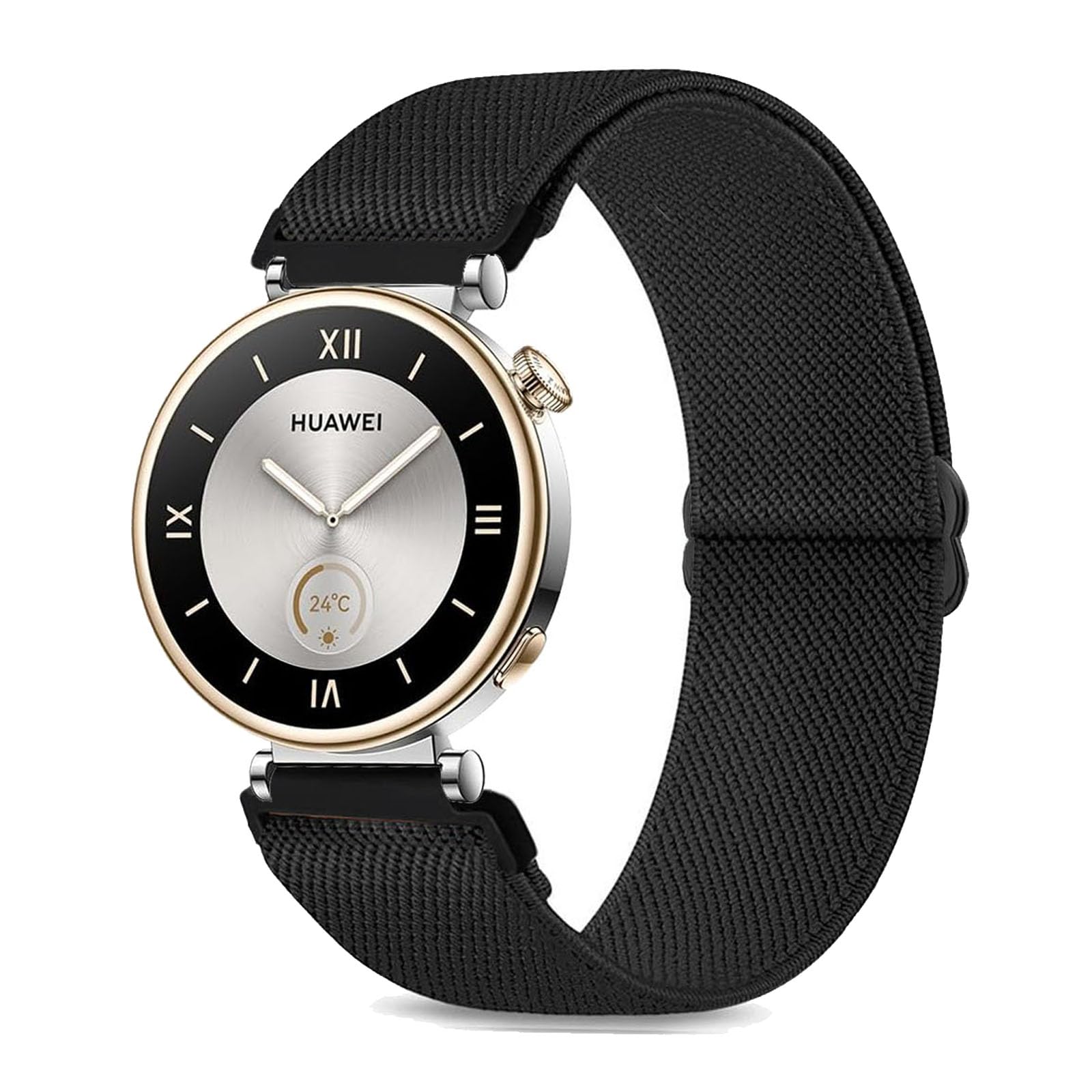 TUCOMO Compatible with Huawei Watch GT 4 41 mm / GT 5 41 m Bracelet, 18 mm Elastic Nylon Loop Stretchy Replacement Strap for Men and Women, Nylon