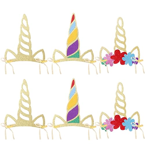 LUOEM Unicorn Horn Hats 12 pcs Glitter Unicorn Party Supplies
