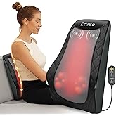 CuPiLo Back and Neck Massager, FSA Eligible HSA Store Massager for Pain Relief Deep Tissue, Heated Massage with Vibration, Massage Pillow for Neck, Back, Shoulder, Leg, Gifts for Men Women