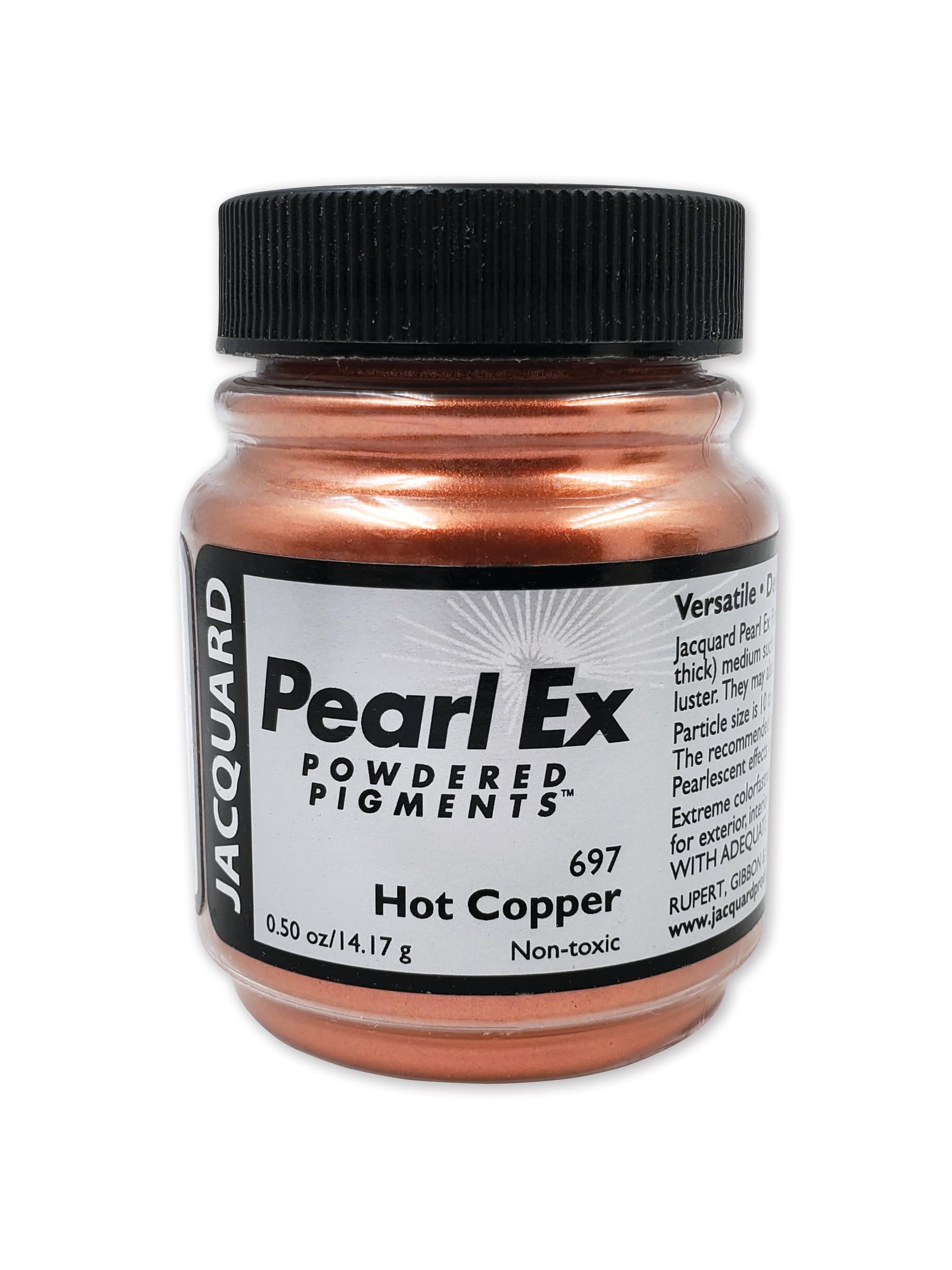 Pearl-Ex Pigment by Jacquard, Creates Metallic or Pearlescent Effect, .5 Ounce Jar, Hot Copper